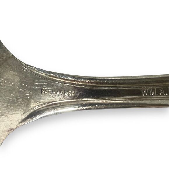 Antique Wm A. Rogers Nickel Silver Cake Pie Server Shovel Spade 9 in - Picture 8 of 10